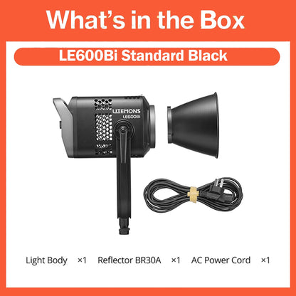 Godox Litemons LE200Bi/LE300Bi/LE600Bi Bi-color LED Light Unmatched Brightness APP Control with Bowens Mount for Shooting