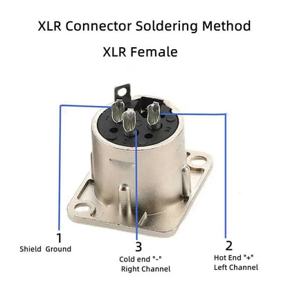 JCD XLR 3pin Male Female Panel Audio Microphone Mixer Plug Jack Connector YS145 YS146 Male Female 3 Core XLR Metal Socket