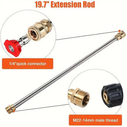 High Pressure Cleaning Water Gun M22-14 Copper Valve Core Car Washing Water Gun 1/4 Quick Connect 4000psi  With 5 Color Nozzles