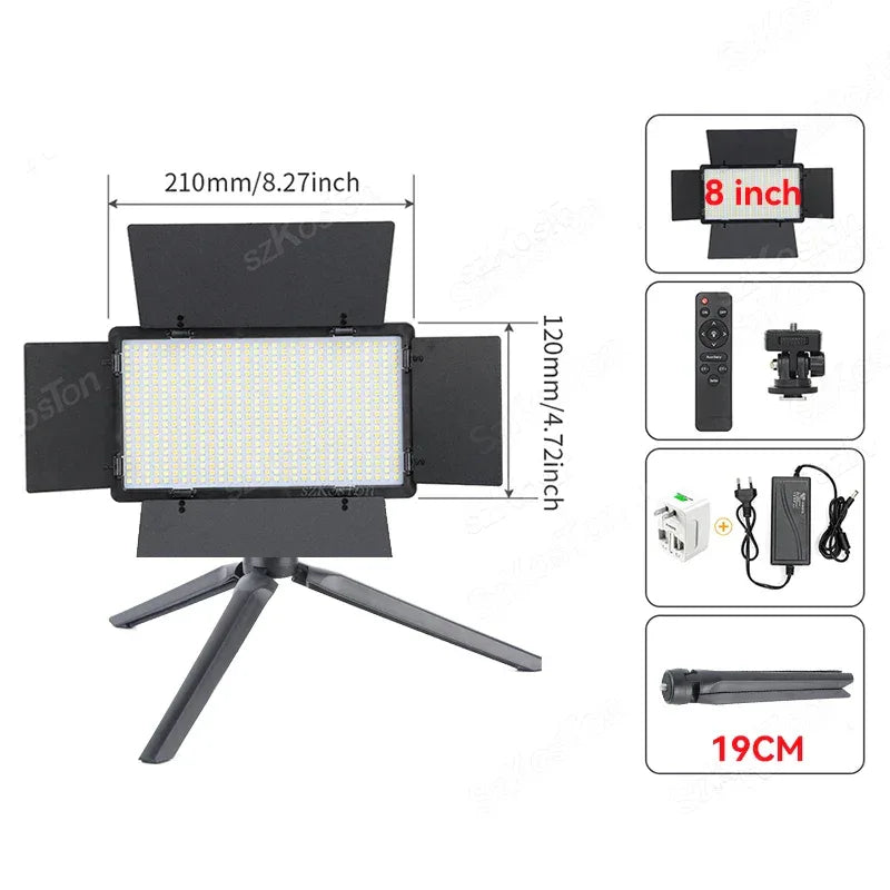 RGB Photography Video LED Fill Light Panel Photo Studio Lamp Kit For Video Recording Shoot Youtube Tiktok Live Streaming Lamp