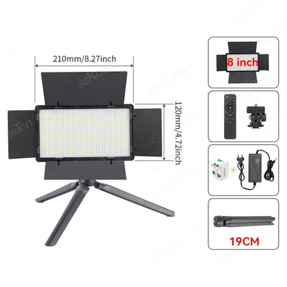 RGB Photography Video LED Fill Light Panel Photo Studio Lamp Kit For Video Recording Shoot Youtube Tiktok Live Streaming Lamp
