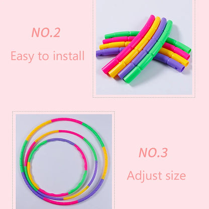 Sport Removable Color Hoop Equipment For Children Portable Exercise Plastic Fitness Training Circle Children's Best Gifts