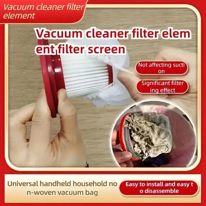 100 Pieces Cheap Disposable Vacuum Cleaner Filter Protective Cover Washable Non-woven Fabric For Hand Held Vacuum Cleaner