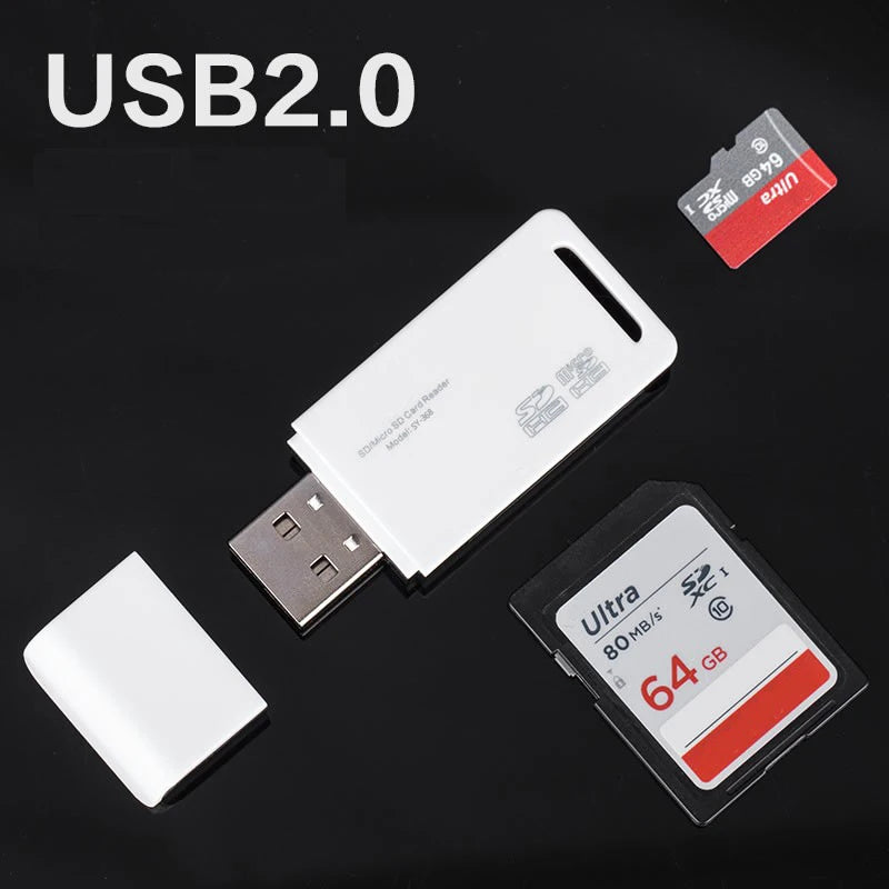 USB 2.0 TF Micro SD Card Reader High Speed Data Transfer Converter Computer Notebook Laptop USB Disk Card Writer Adapter Dongle