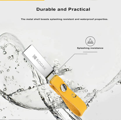 KODAK USB 2.0 Flash Drive 128GB 64GB 32GB Pen Drive Waterproof Mini Memory Stick Leather Metal U Disk