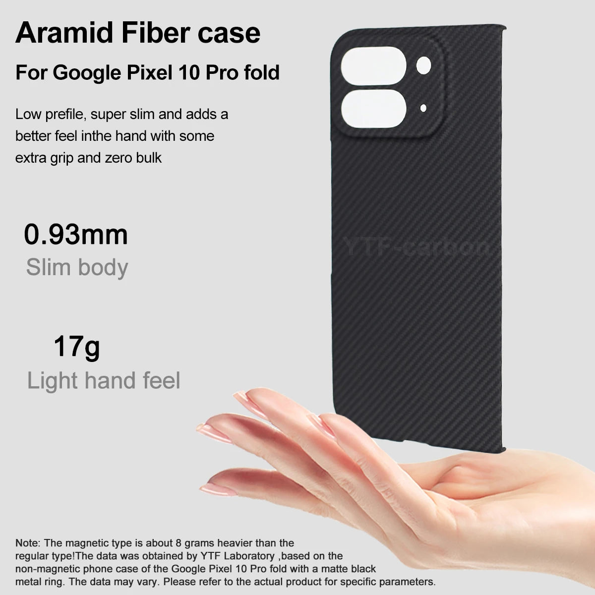 YTF-Carbon new style for Google Pixel 10 Pro fold Kevlar carbon fiber hinge protection cover ultrathin 10 Pro fold phone case