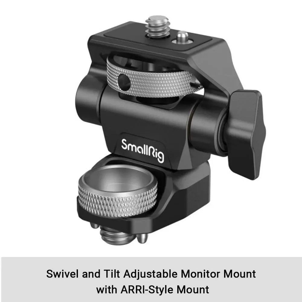 SmallRig Quick Release Monitor Holder Camera Clamp Swivel and Adjustable Monitor Mount with Cold Shoe/ARRI/NATO Mount 2905B
