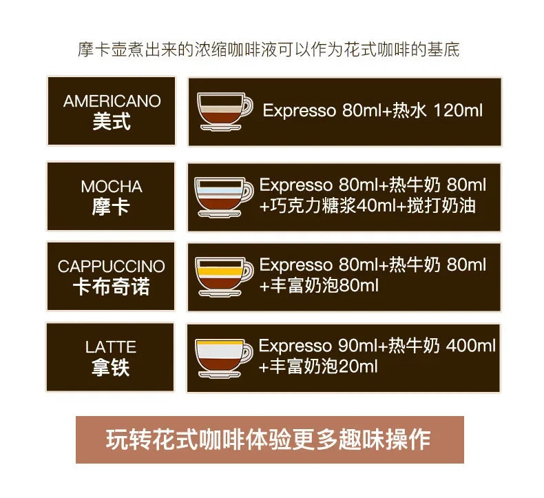 Coffee Maker Coffee Pot Portable Aluminum  Electric Moka Pot  White New Style