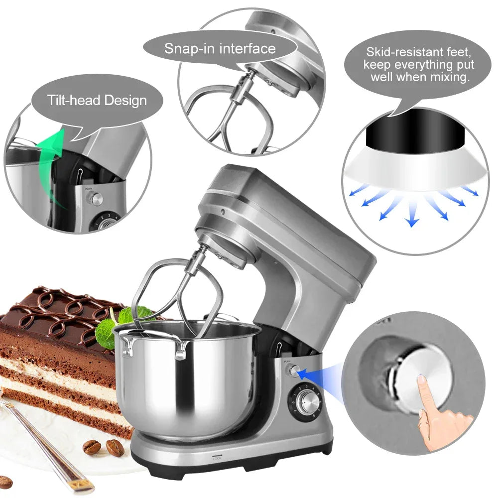 Kitchen 11 Liters Big Capacity Food Mixer 2000w Electric Food Stand Dough Mixer with Stainless Steel Bowl