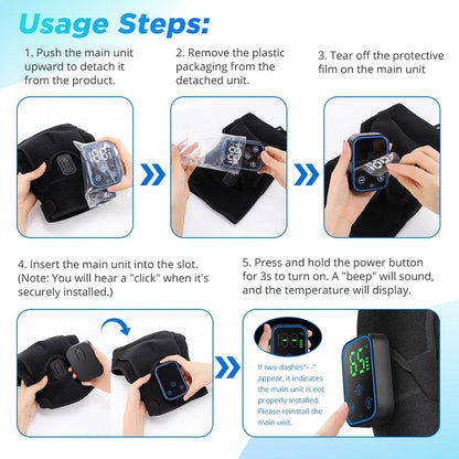 Vibration Shoulder Steamer Belt Heated Shoulder Warmer Massager Electric Smart Massage Machine Temperature Adjust