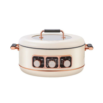 5L Electric Hot Pot High-power Cooking Electric with 3 Different Flavors Multi-functional Panela
