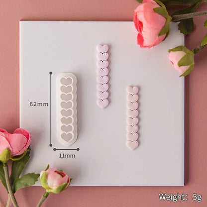 Valentine's Day Series Soft Ceramic Clay Molds Heart Jewelry Pendant Shape Cutting Mold DIY Polymer Clay Cutters Handmade Tools
