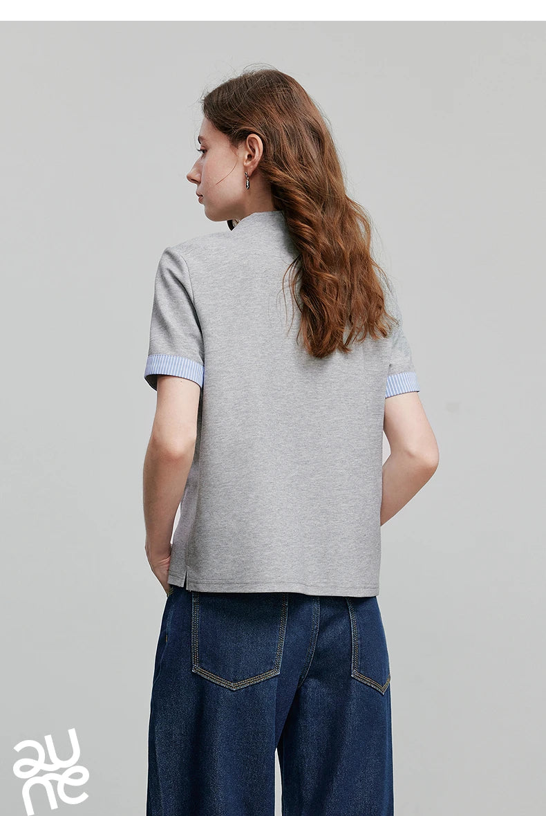 TOYOUTH Women Short Sleeve T shirt 2025 Spring New Tops 8521007