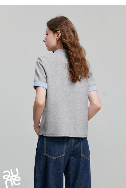 TOYOUTH Women Short Sleeve T shirt 2025 Spring New Tops 8521007