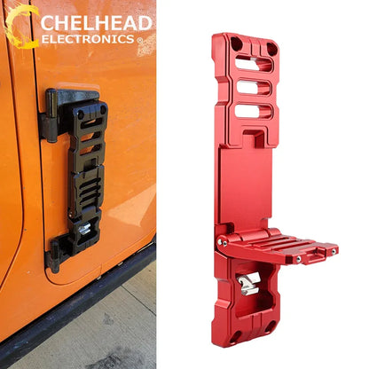 Folding Offroad Foot Step Door Hinge Peg Pedal for Jeep Wrangler JK JKU JL JLU Gladiator JT 2007-2025 Aluminum Alloy