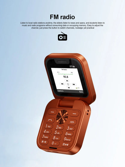 SERVO i17 AIR Mini Foldable Mobile Phone 2G GSM 1.77" Display Magic Voice Speed Dial FM Radio 2 SIM Card Small Square Cellphones