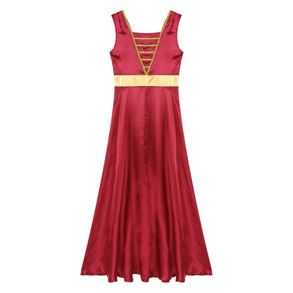 Women Robe Praise Lyrical Dance Dress Church Choir Worship Liturgical Performance Costume Sleeveless Tunic Gown Dancewear Clothe