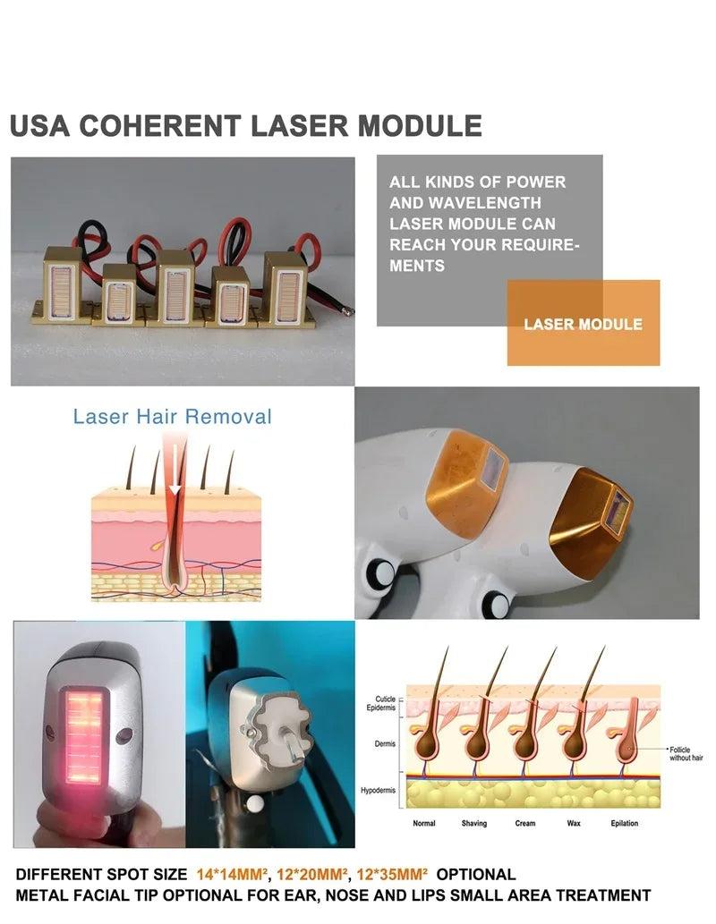 4000w High Power Diode Laser Hair Removal Cold Permanent Epilator Hair Removal Device Diode Laser Remove Hair Machine