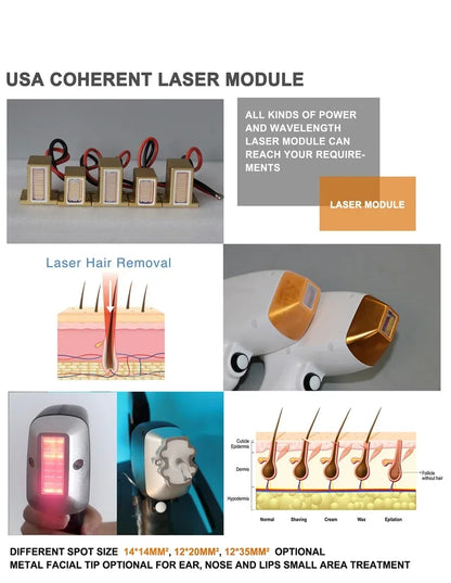 4000w High Power Diode Laser Hair Removal Cold Permanent Epilator Hair Removal Device Diode Laser Remove Hair Machine