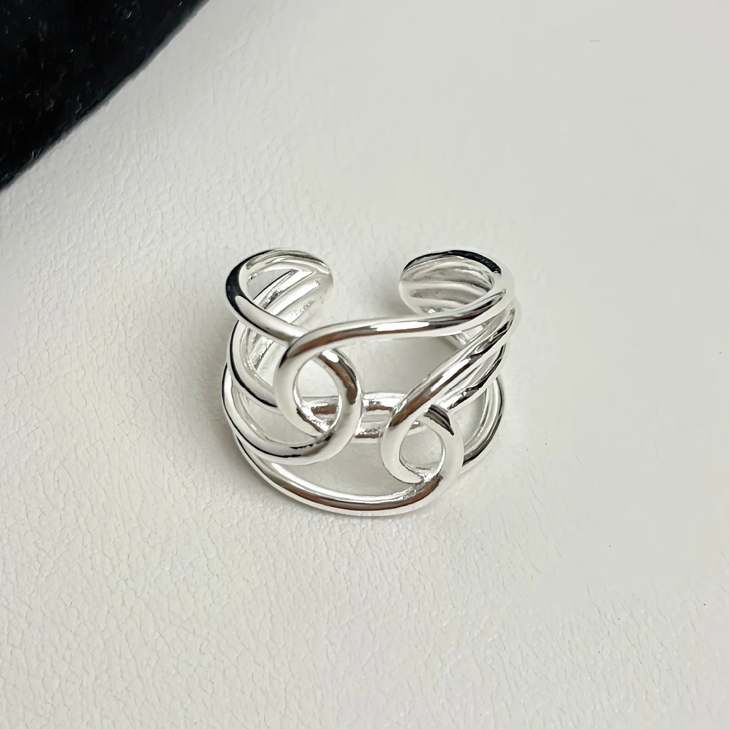 VENTFILLE 925 Sterling Silve Love Heart  Ring for Women Girl Gift Line Pearl Korean Sweet  Jewelry Birthday Gift Dropshipping
