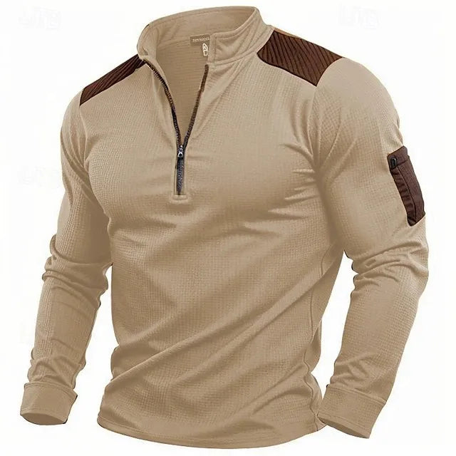 Men's Stand Collar Zip-Up Hooded Jacket, 2025 Fall and Winter Plus Size Oversized Hoodie | Workwear Style Casual Athletic Top