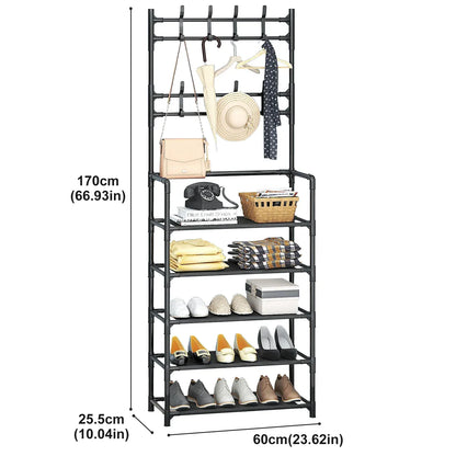 Clothes Hat Hangers Shoe Rack Multi-ayer Shoe Rack Simple Floor Shoes and Hat Racks Load-bearing Living Room Organizer Shelf