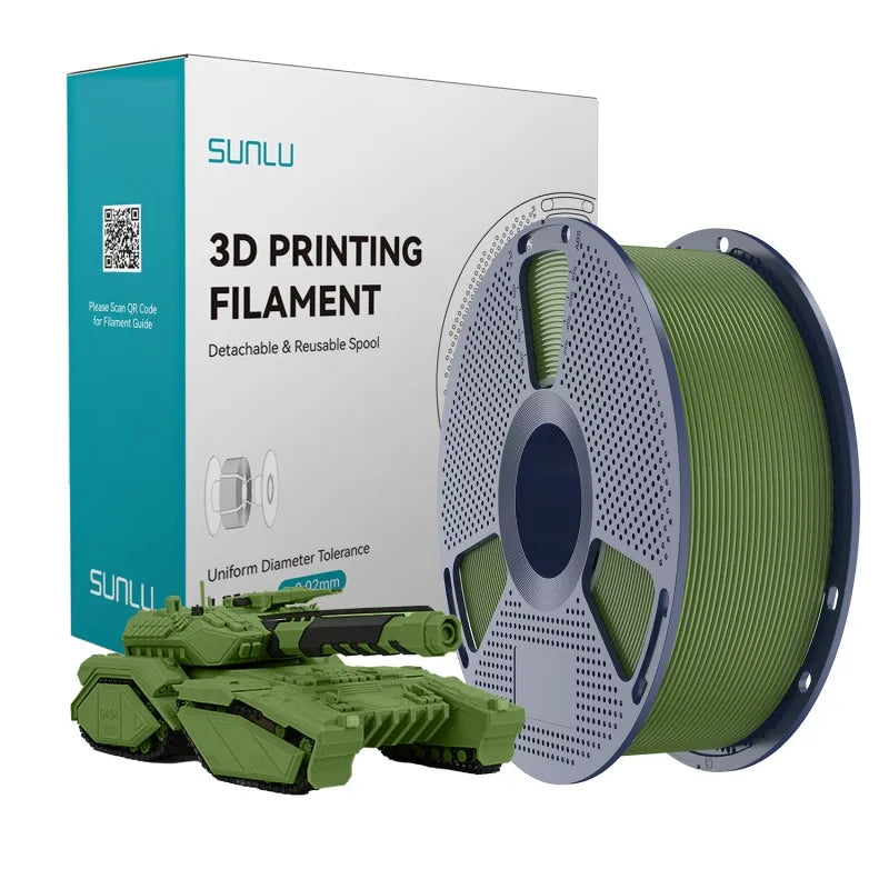 SUNLU 1KG PLA /Clear 3D Printer Filament 1.75mm 1000g Spool (2.2lbs) Neatly Arranged No Knot Filament Fit Most FDM Printer
