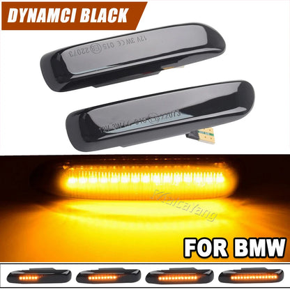 Sequential Flashing LED Turn Signal Side Marker Light For BMW 3 Series E46 Sedan Coupe Wagon Convertible 1997-2001
