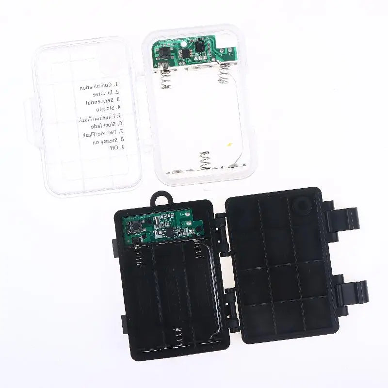 1 Set 3 Sections AA Battery Holder 3V No.5 Waterproof And Dustproof Battery Cartridge With Timing Function