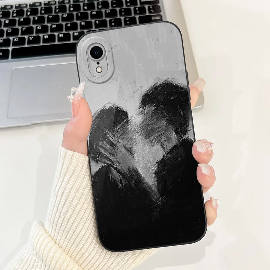 For iPhone X XR XS SE 2020 Case iPhoneX Liquid Soft Silicone Case For iPhone x s XR Back Cover For iphone se 2020 Phone Bumper