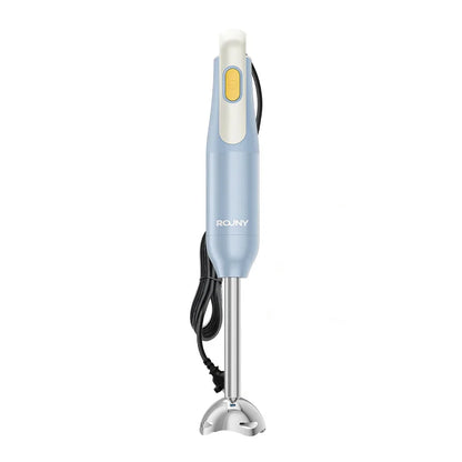 ROUNY Handheld Immersion Blender with Stainless Steel Blades for Kitchen Food Mixing, Light Blue Stick Blender, Classic Basic