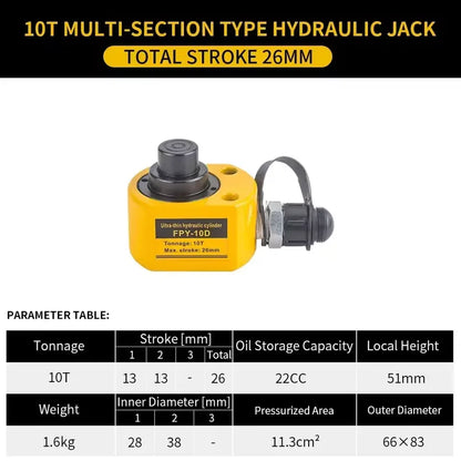 Multi stage Low Height Hydraulic Cylinder Jack Ram Portable Hydraulic Lifting Jack Split Hydraulic Booster for Machinery Bridge