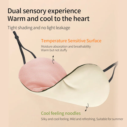 Jordan&Judy Sleeping Eyes Mask Warm and Cool Double-sided Available with Adjustable Strap Blocks Light Reduces Puffy Eyes Gifts