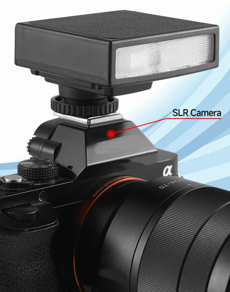 MIAOTU Mini Camera Flash Speedlite GN12 5600K Standard Hot Shoe Mount for Sony Canon Nikon Panasonic Olympus DSLR Camera
