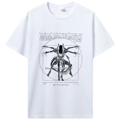 2019 Brand Tshirt Homme Tees Cool Stuff For Teenagers  Da Vinci Alien T Shirt  Gamer Gifts For Men Streetwear