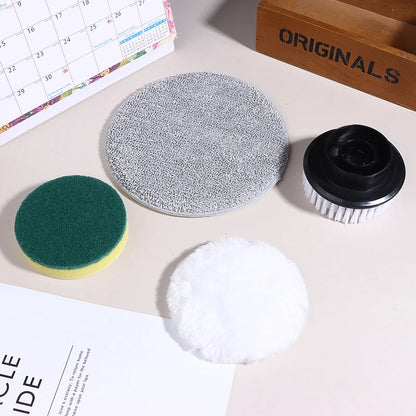 Electric Scrubber Brush Replacement Heads 4Pcs Set For Handheld Cleaning Tool Bathtub Kitchen Sink Floor Surface Pads
