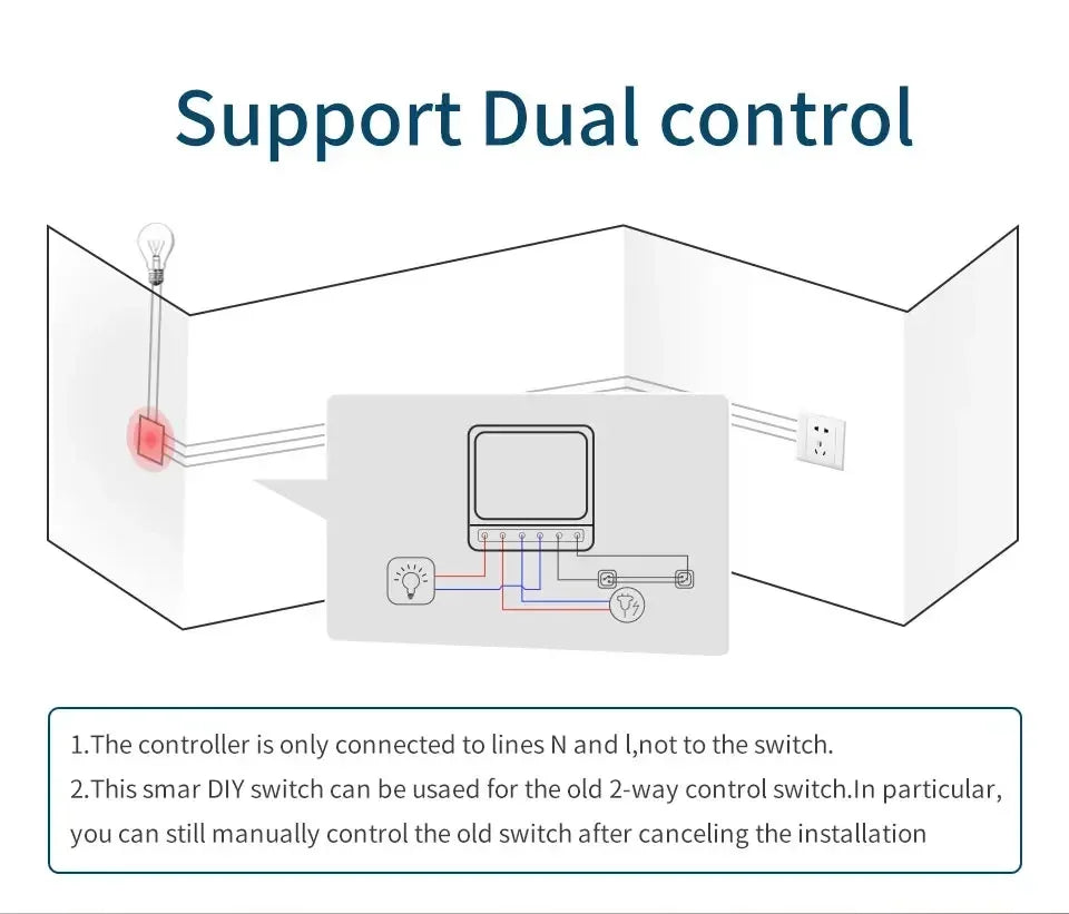 20A 16A Smart WiFi Switch DIY Automation Module 2-way Control CozyLife APP Remote Control Alexa Google Home Voice Control