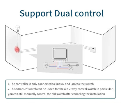 20A 16A Smart WiFi Switch DIY Automation Module 2-way Control CozyLife APP Remote Control Alexa Google Home Voice Control