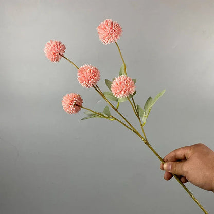 5 Head Dandelion Artificial Flowers Wedding Decoration Fake Flowers Small Thorn Ball DIY Home Decor Bouquet Valentine's Day Gift
