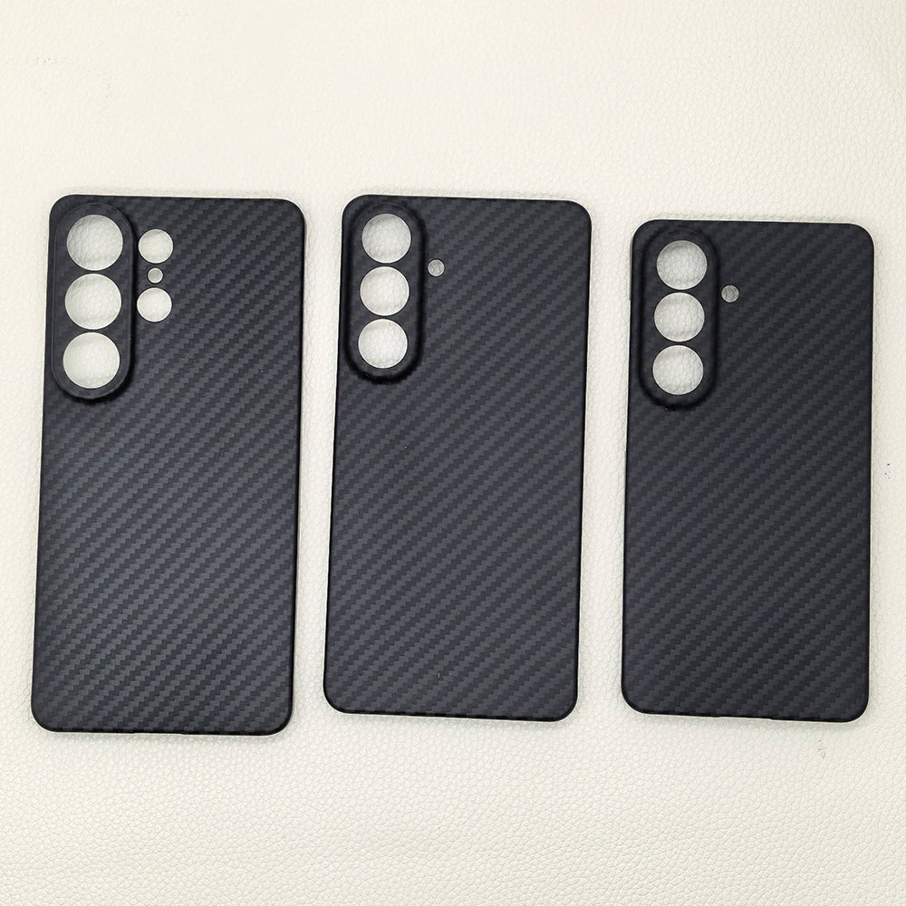 Ultra-Thin Kevlar Pure Carbon Fiber Phone Case For Samsung Galaxy S23 S24 26 Ultra Plus Commercial Aramid Fiber Shockproof Cover