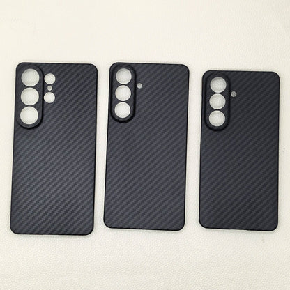 Ultra-Thin Kevlar Pure Carbon Fiber Phone Case For Samsung Galaxy S23 S24 26 Ultra Plus Commercial Aramid Fiber Shockproof Cover