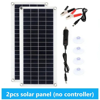 1000W Solar Panel 12V Solar Cell 10A-100A Controller Solar Panel for Phone RV Car MP3 PAD Charger Outdoor Battery Supply