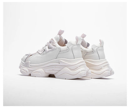 CH 2023 Women's Shoes Summer New Thick Sole Casual Sports Shoes Women's Lightweight Versatile Lace up Dad's Shoes