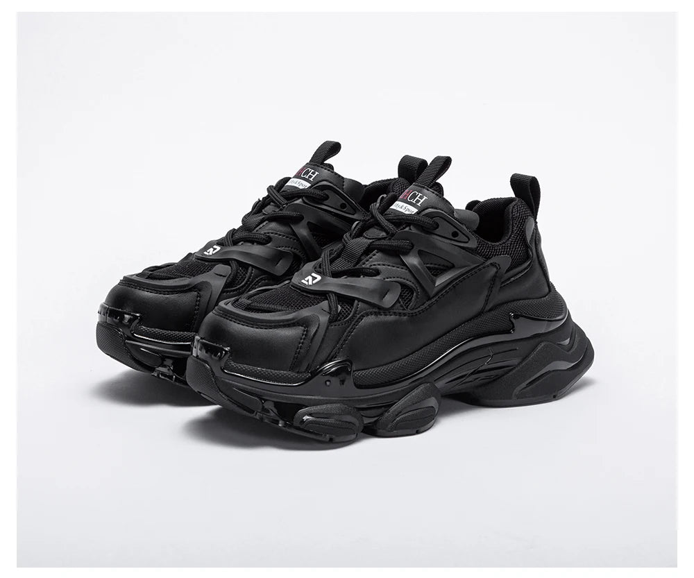 CH 2023 Women's Shoes Summer New Thick Sole Casual Sports Shoes Women's Lightweight Versatile Lace up Dad's Shoes