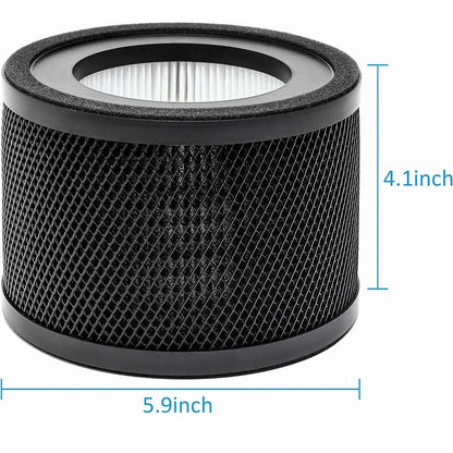 2PCS TT-AP001 HEPA Filter Compatible with TaoTronics TT-AP001 Air Purifier H13 True HEPA Filter Activated Carbon Filter