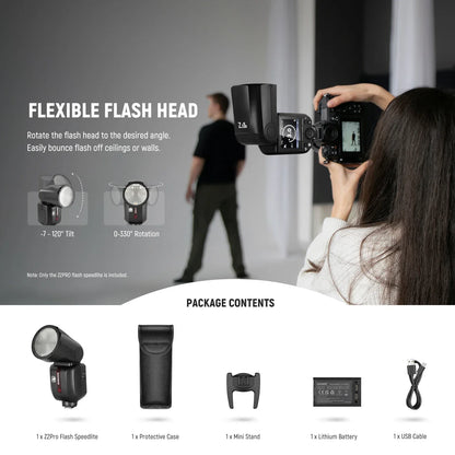 NEEWER Z2 PRO 2.4G TTL Round Head Flash Speedlite with 600 Full Power Flash For Nikon/Sony/Canon Wireless Compatible with Godox