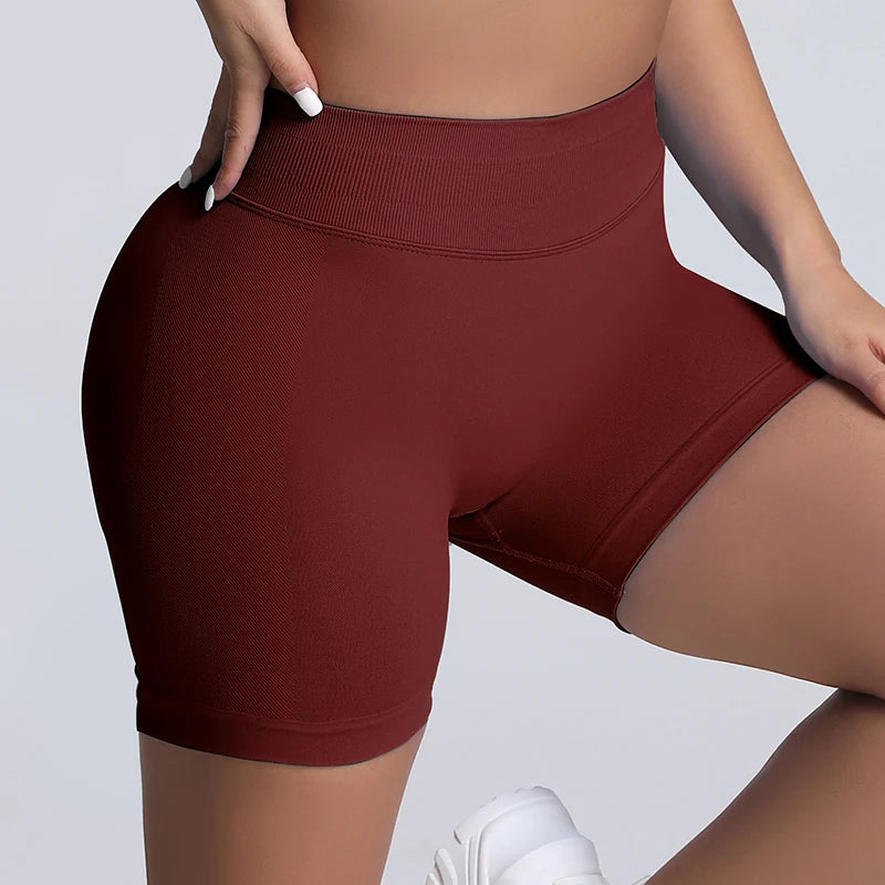 Impact Shorts Women High Waist Hip Lifting Yoga Short Fitness Seamless Elastic Workout Wear Woman Yoga Shorts Gym Female
