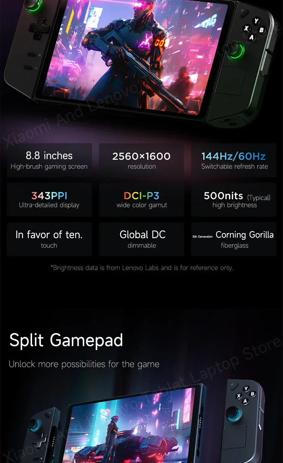 Lenovo LEGION Go Original Handheld game console PDA/PPC AMD Ryzen Z1 Extreme 8.8" 2.5K 144Hz Support FPS mode Portable laptop