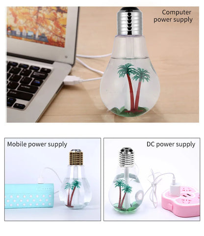 New Small Bulb Humidifier Bedroom Ultra Large Mist Desktop Air Humidifier