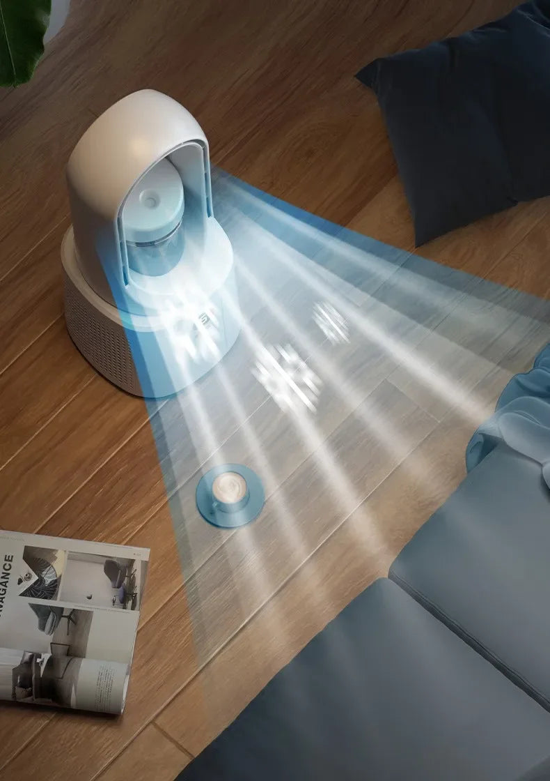 New Small Desk Top Charging Mute Fan, air Conditioner, Leafless Spray Small Household Cooling Fan